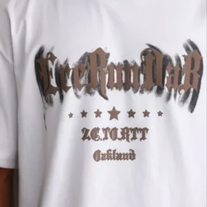 Erkek Baskılı T-Shirt Kısa Kol Bisiklet Yaka Regular Fit Rahat Kalıp Günlük Tişört - Beyaz Giyim