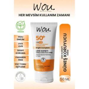 Wou Leke Karşıtı Yüksek Koruma Güneş Kremi Spf50+ 50 Ml Güneş Bakım Ürünleri