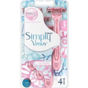 Gillette Venüs Simply 3 Tıraş Bıçağı 4'lü Blister Kadın Tıraş ve Ağda Ürünleri