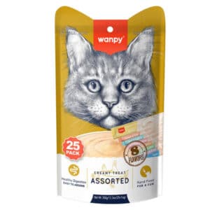 Wanpy Creamy Treat Karışık 8 Lezzetli Sıvı Kedi Ödül Maması 25x14 Gr Wanpy